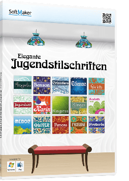 Elegante Jugendstilschriften