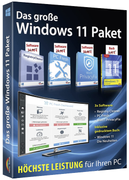 Das große Windows 11 Paket - 3 Vollversionen plus Win 11 Buch als PDF